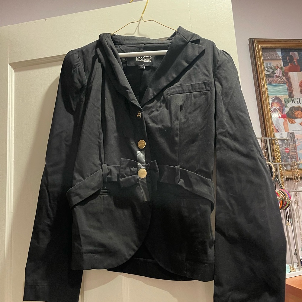 Stretch cotton Love Moschino tailored jacket